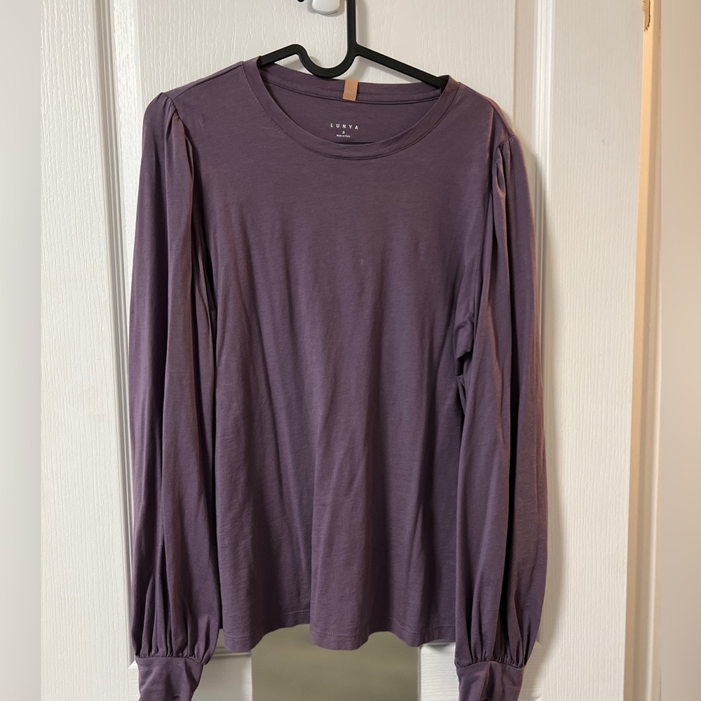 Lunya meditative purple pima long sleeve sz small preloved